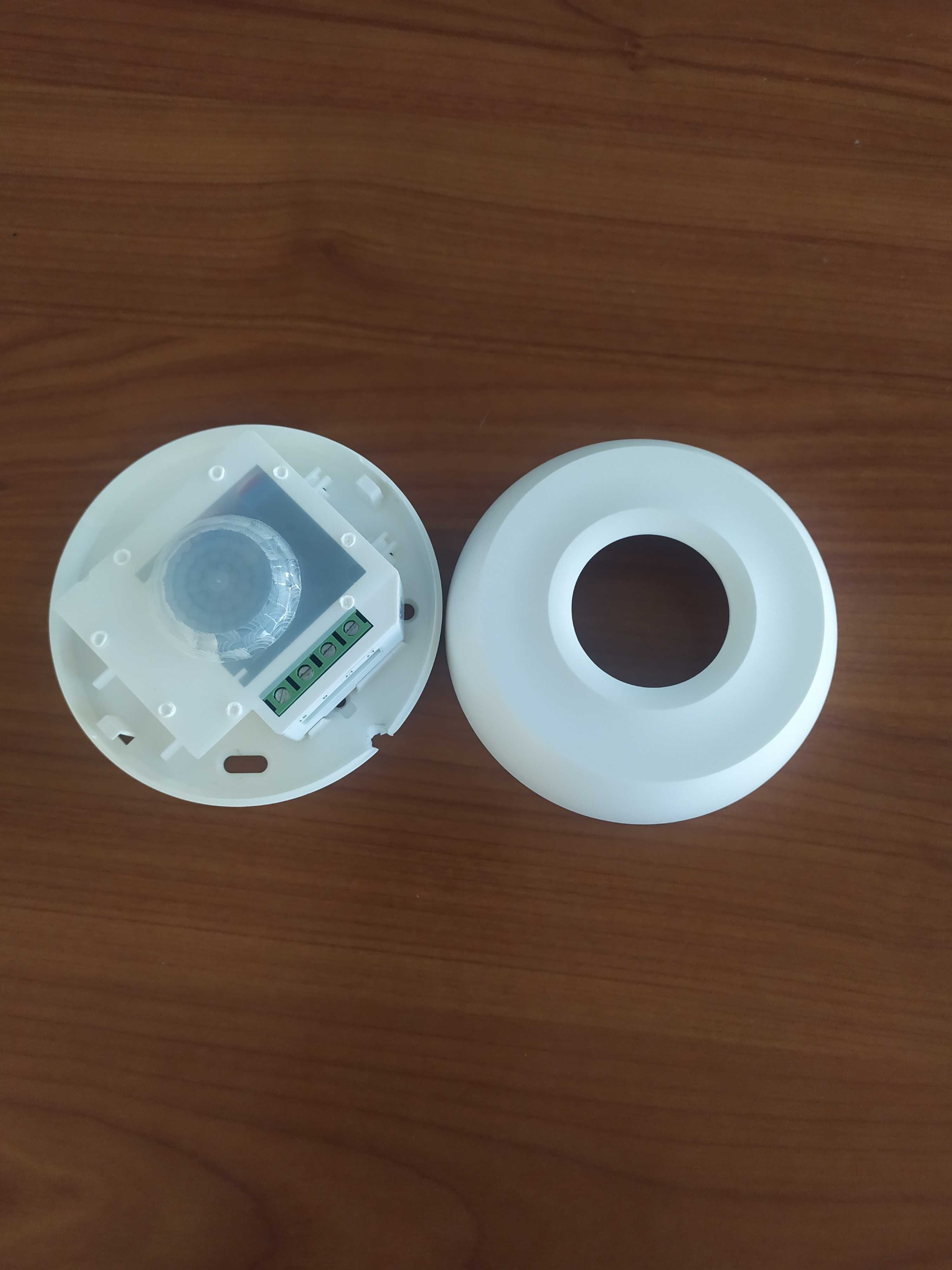 Detector de presença de teto branco embutido, 360 graus,