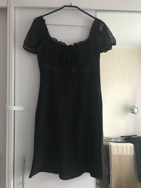 Stefanel czarna sukienka wieczorowa  piekna 38
