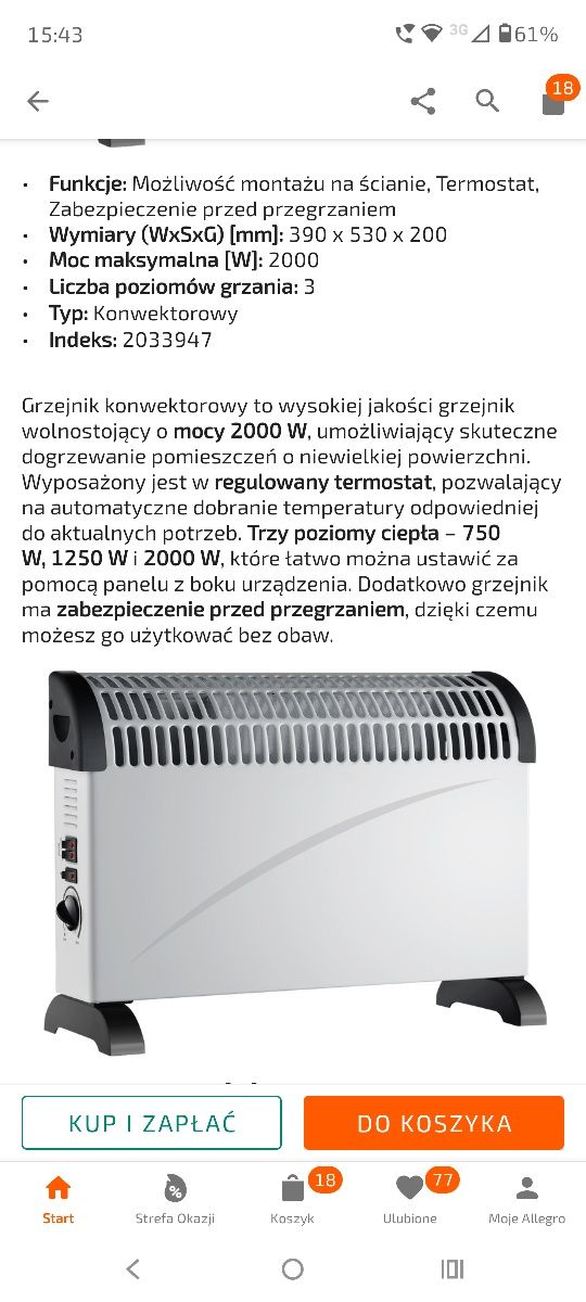 Grzejnik konwektorowy Kepland