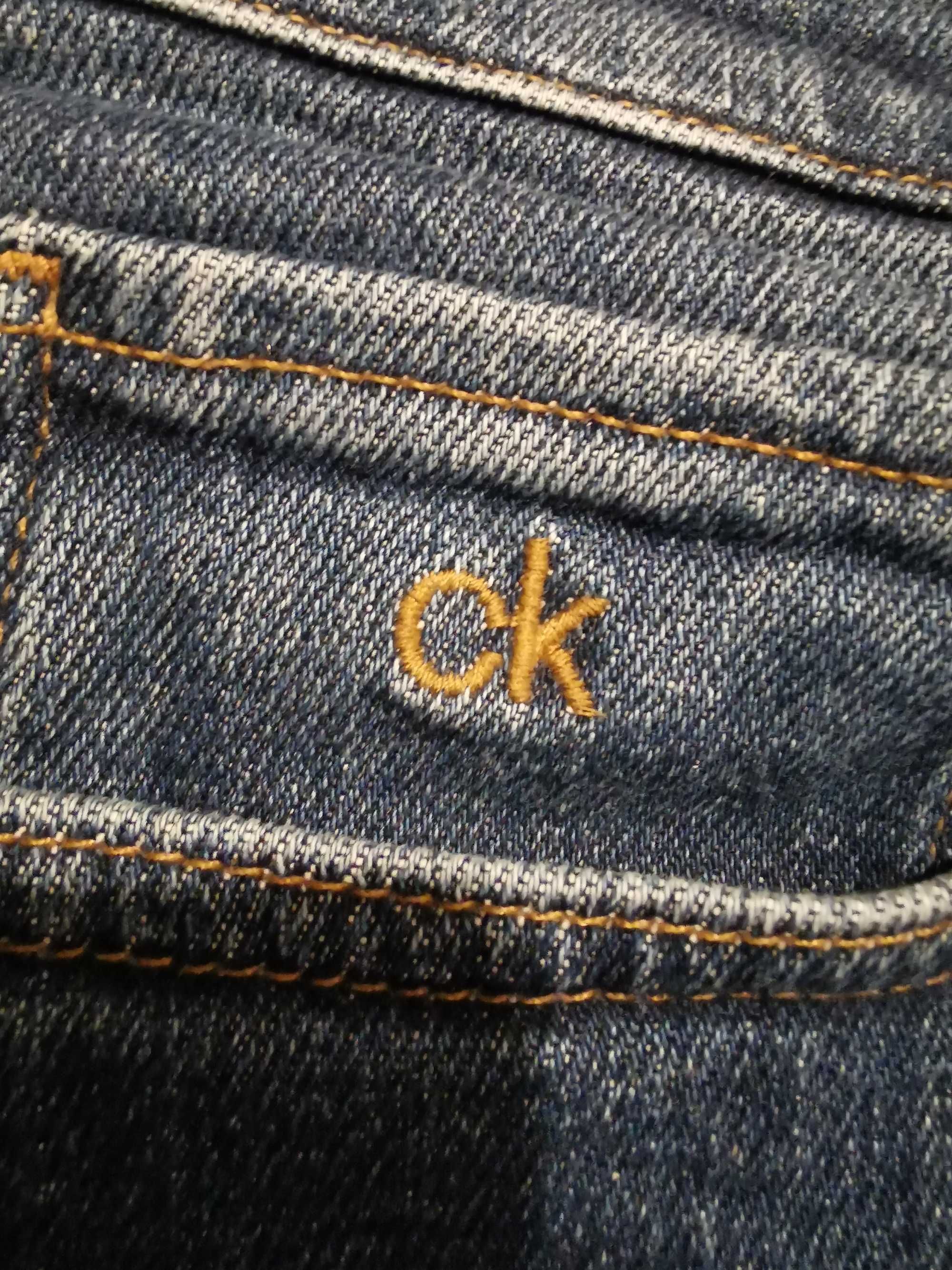 Calvin Klein jeansy slim fit W30 L32 granatowe