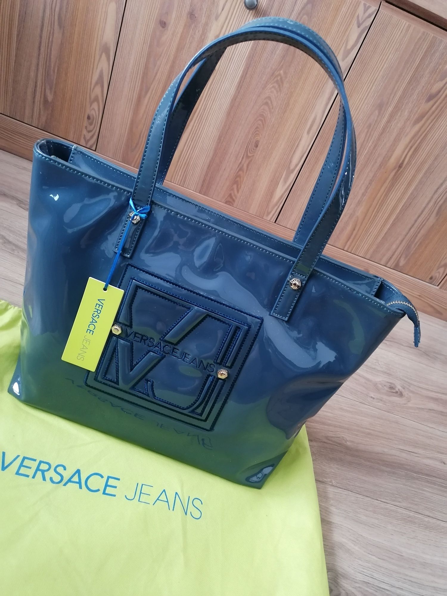 Torebka Versace Jeans granatowa mieszcząca A4