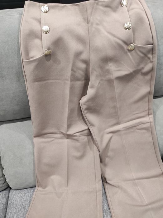 Spodnie damskie taupe rozmiar S