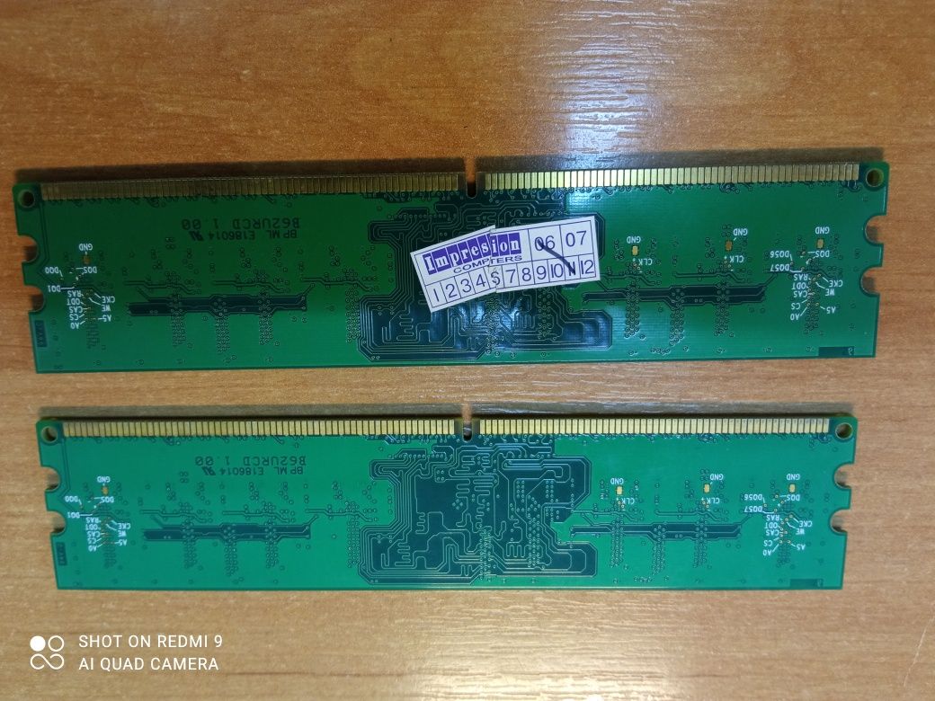 Оперативная память Apacer 512 Mb, Corsair 512 Mb DDR2