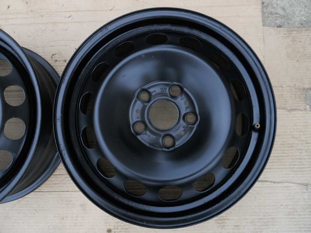 2 Oryginalne felgi stalowe 16 VW, SEAT, SKODA, AUDI 5x112, ET48, 6J
