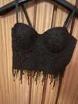 Corpete preto de renda,novo,tamanho das copas 38,5€