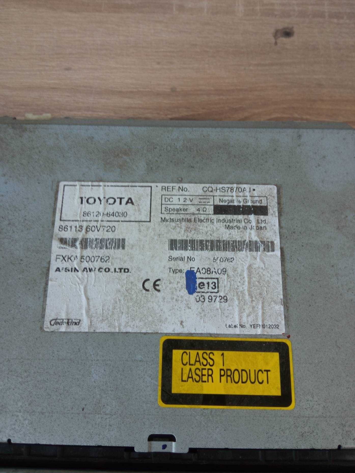 Radio Navi + AUX Toyota Verso 09-14