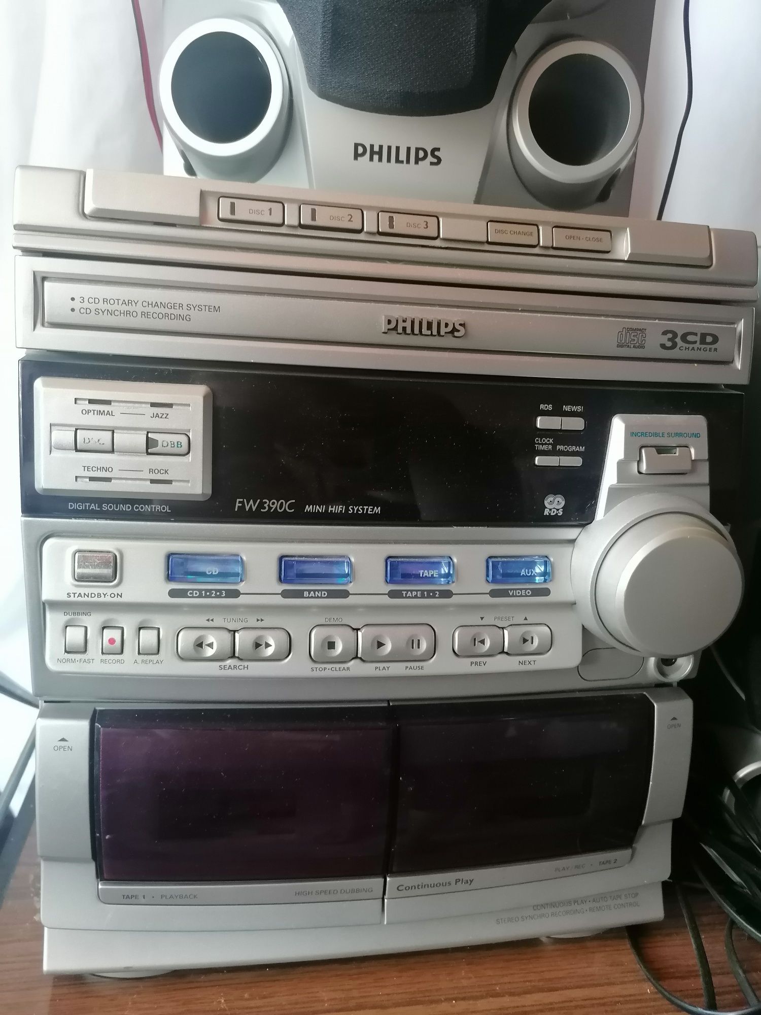 Wieża z głośnikami Philips retro