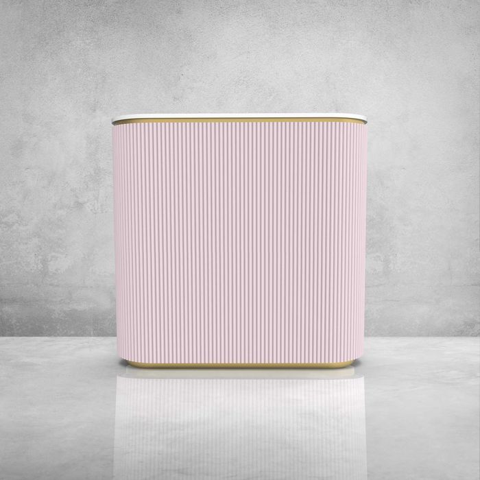 Lada recepcyjna Recepcja Lamele Różowa Złota 120cm