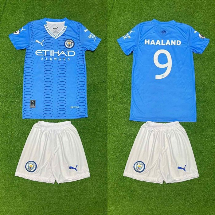 Детская футбольная форма Манчестер Сити (основная).  Сезон 2023-2024