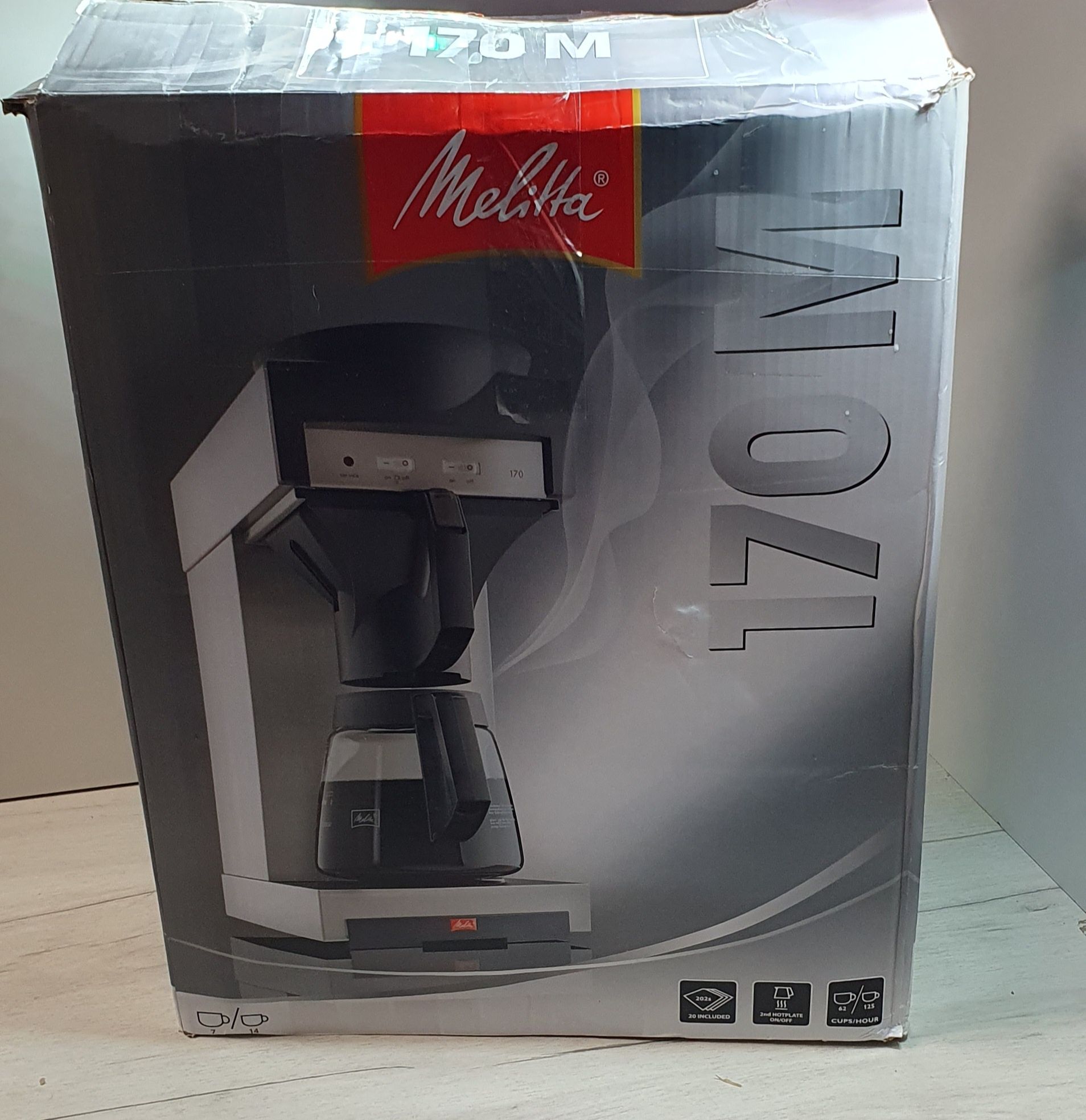 Melitta 170M przelewowy ekspres do kawy ze szklanym dzbankiem 1,8 L