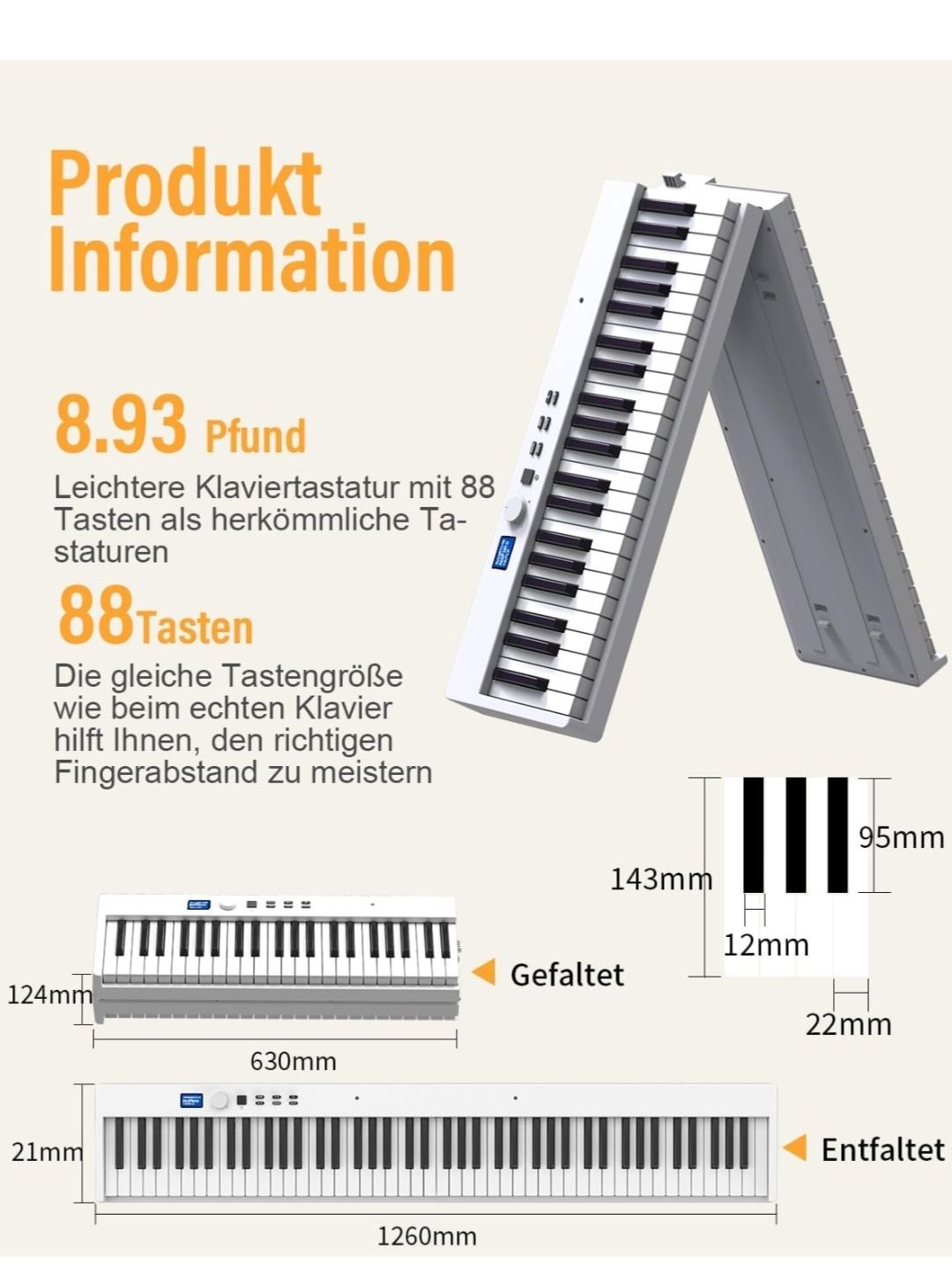 Składane pianino