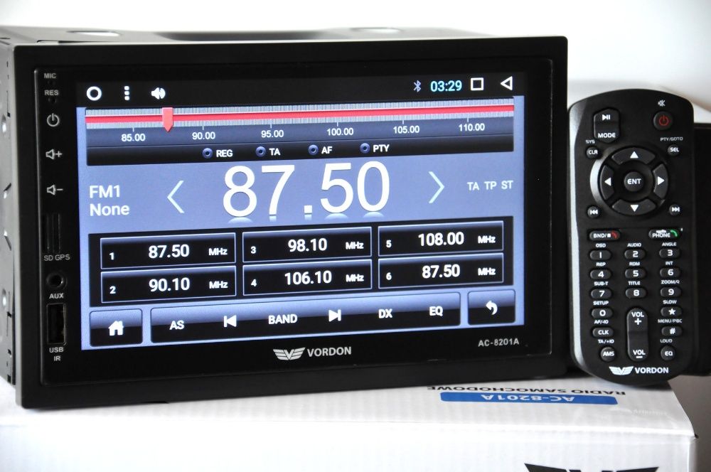 Nowe Radio Samochodowe VORDON 2DIN Nawigacja GPS USB 7' Android WiFi