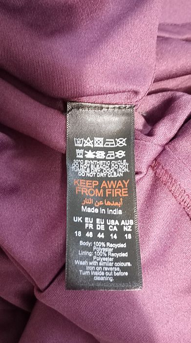 Boohoo Sukienka 46 falbany wesele impreza druhna maxi