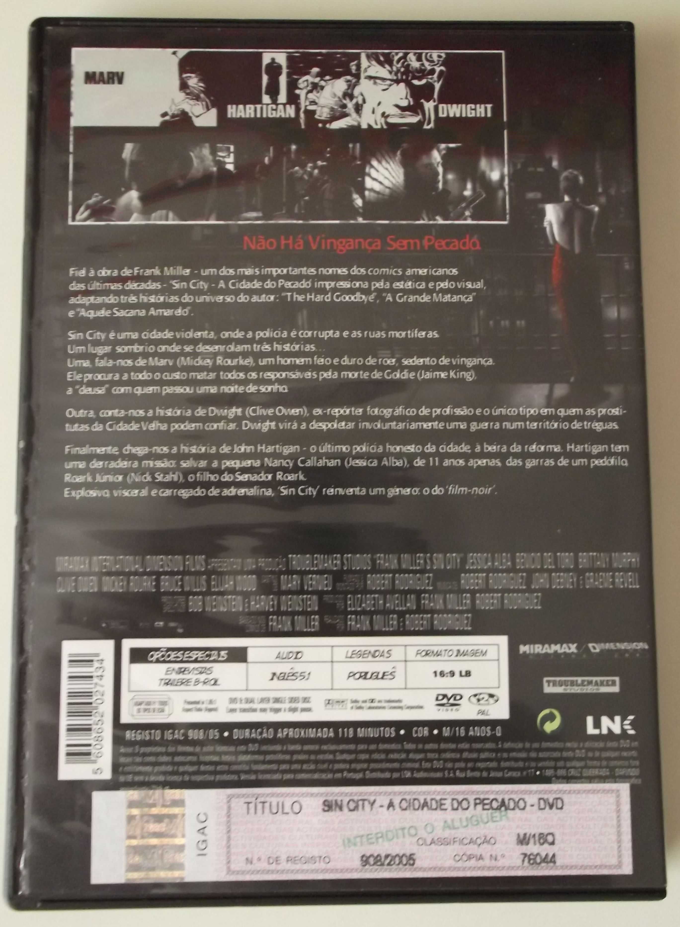 Filme em DVD Sin City: Cidade do Pecado