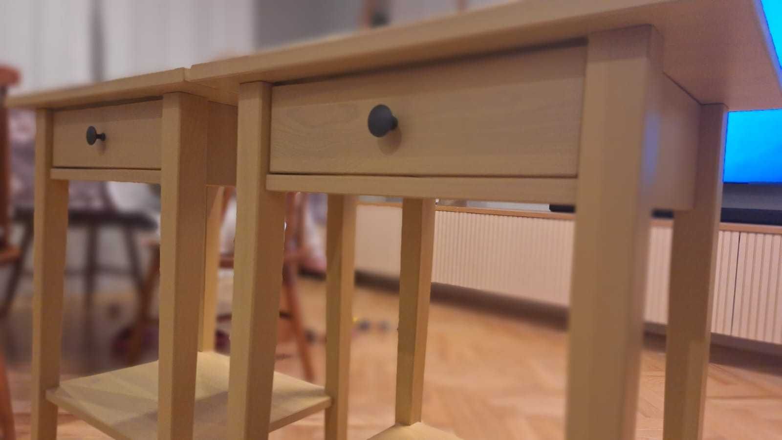 Stoliki nocne Ikea Hemnes żółte