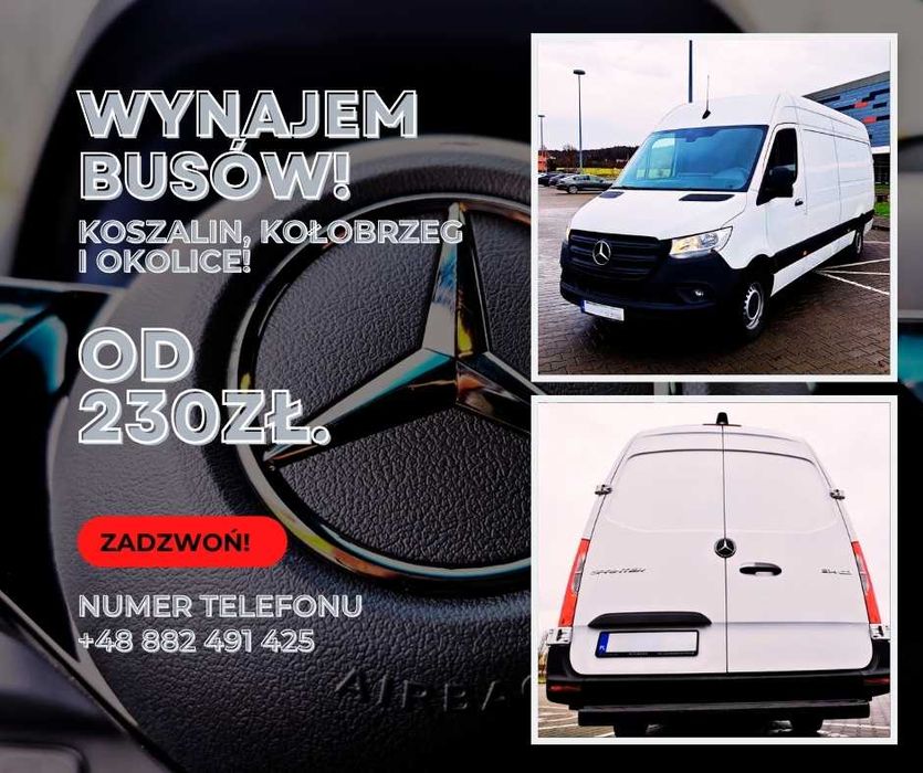 DR CARS Wynajem Busów, Aut Dostawczych. NOWE AUTA! SUPER CENY!