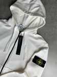 Зіп худі Stone Island | Зип худи Стон Айленд | Белый | Черный
