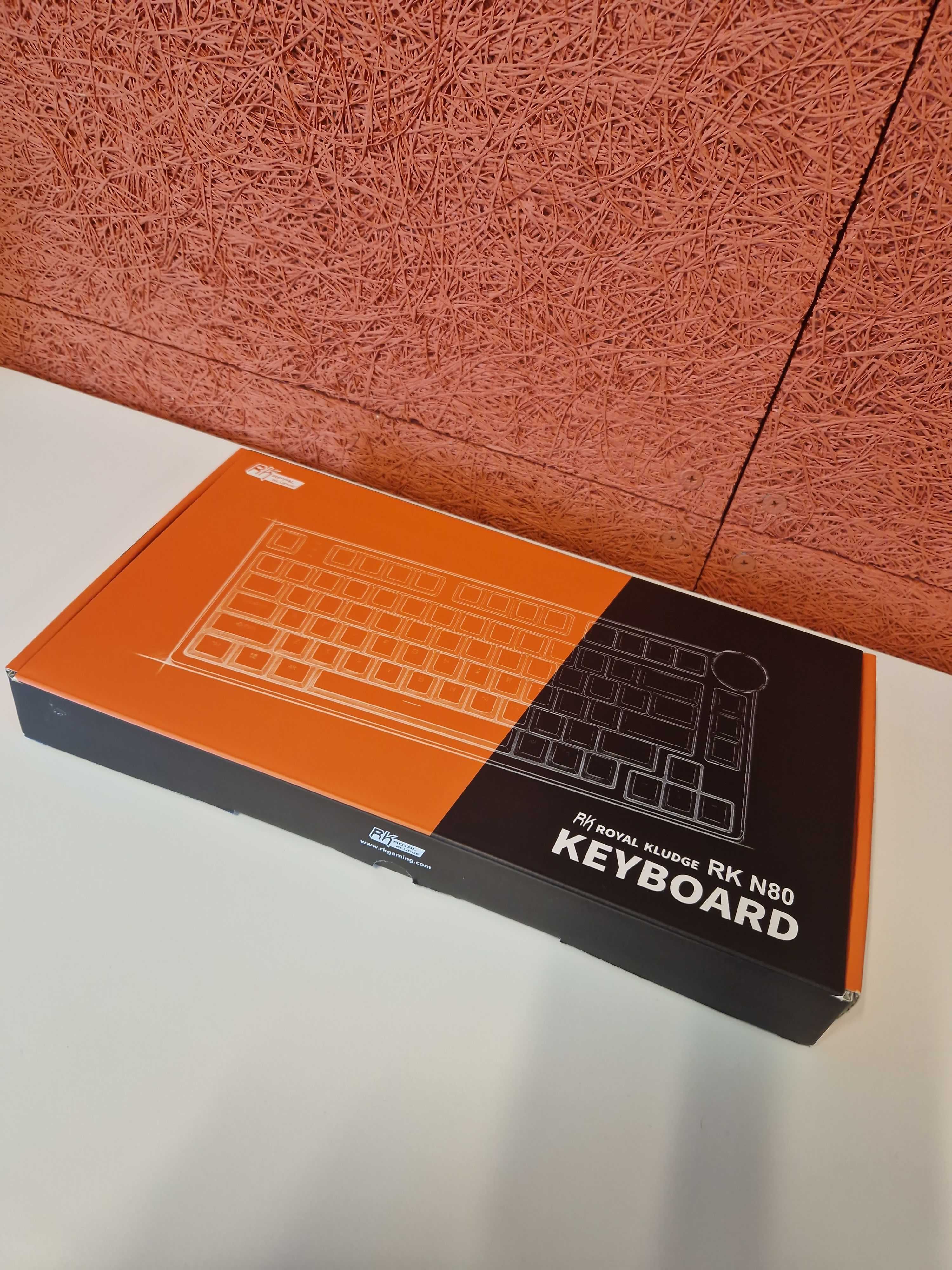 RK ROYAL KLUDGE N80 niskoprofilowa klawiatura mechaniczna RGB Red