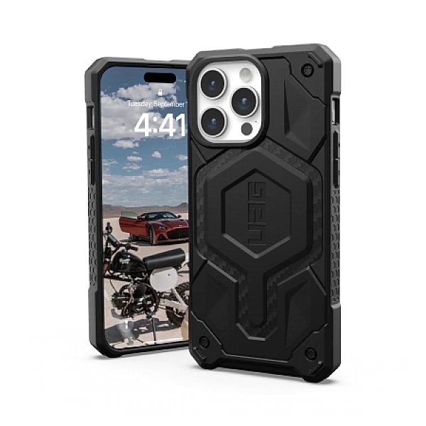 Etui UAG Monarch Pro z MagSafe do iPhone 15 Pro Max - czarny karbon