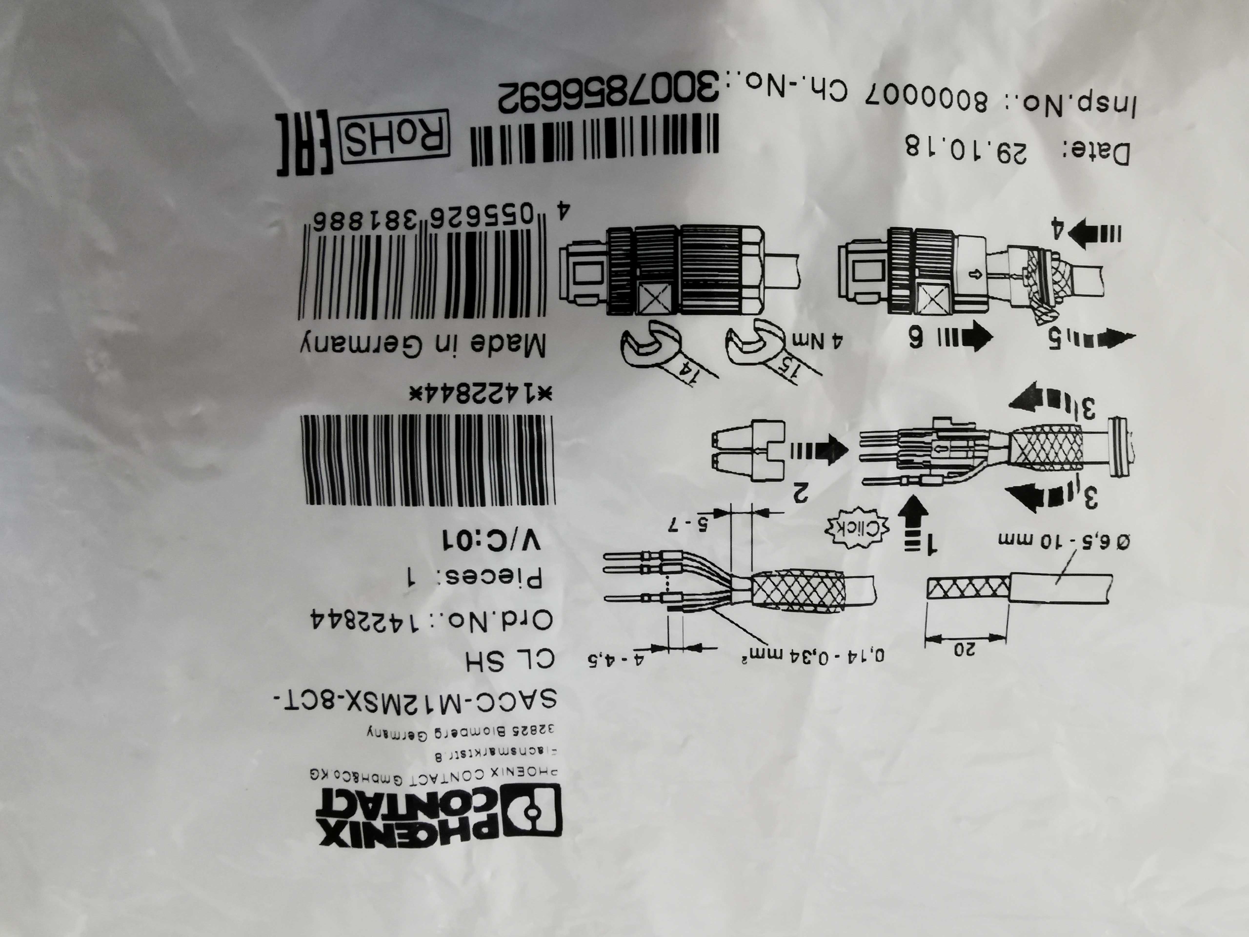 Złącze do transmisji danych - SACC-M12MSX-8CT-CL SH