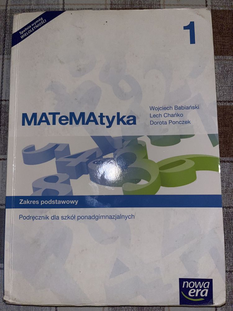 Matematyka podręcznik część 1 podstawa