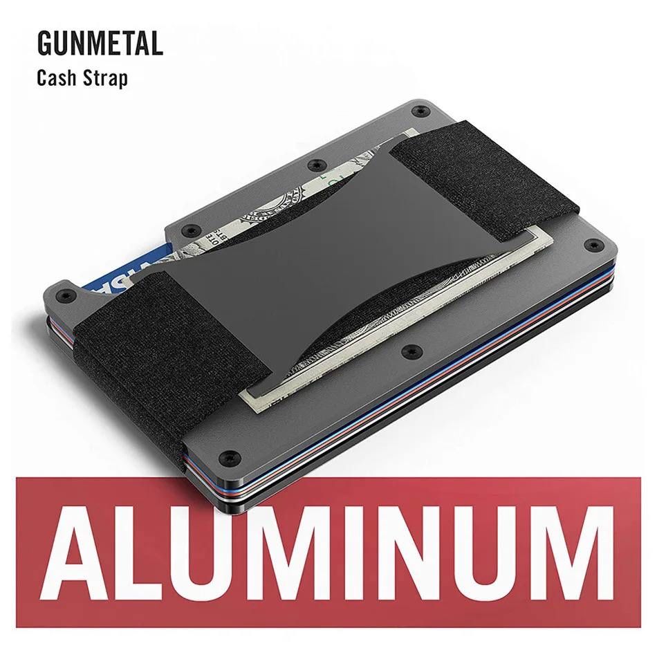 Portfel meski / EDC Wallet Card Holder/ Alluminiowy portfel  BLACK