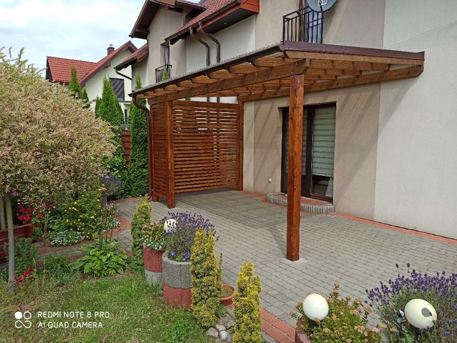 Drewniane Taras Altana Balkon zadaszenie Pergola ogrodzenie ogrody
