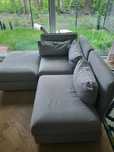 Kanapa IKEA VALLENTUNA Sofa Szara Welurowa Bez Spania 3 Częściowa Używ