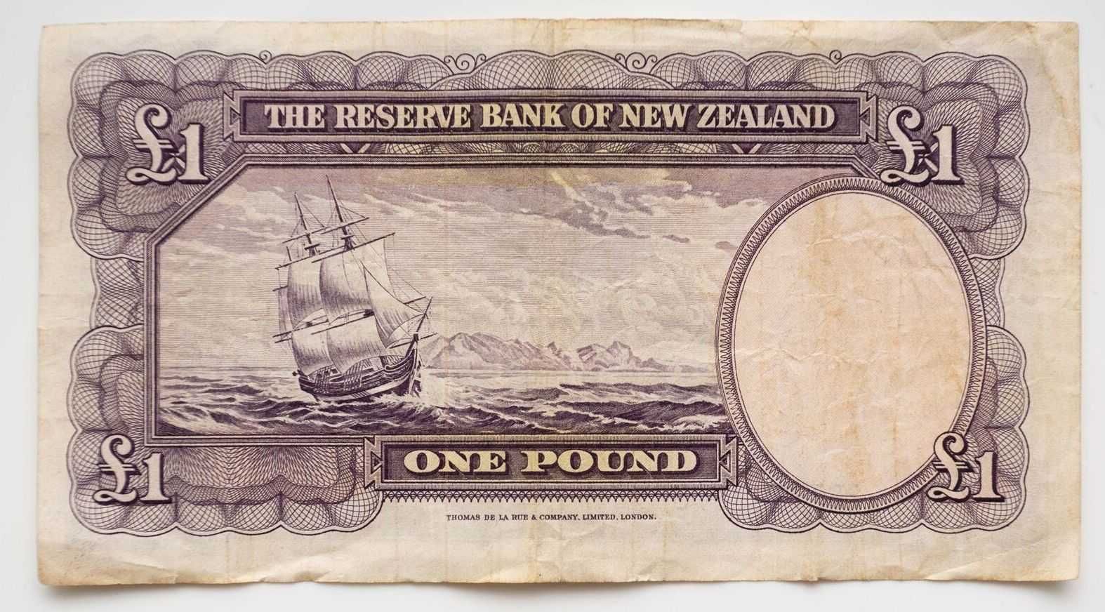 Nowa Zelandia 1 funt P.159 rok 1940 do 1967