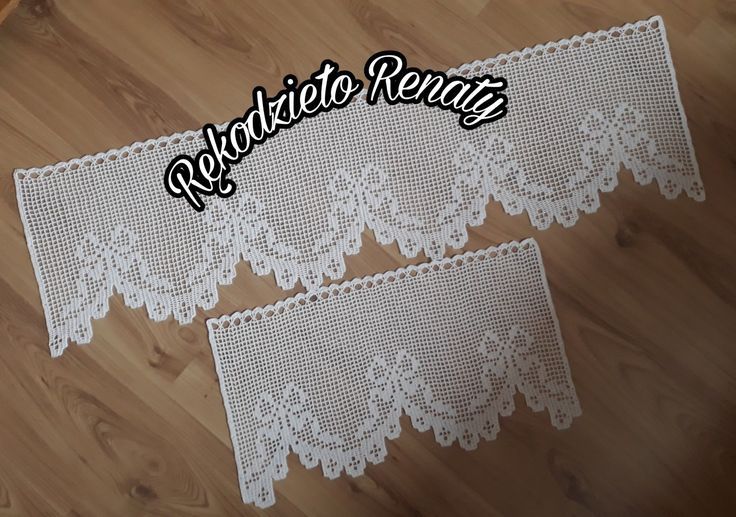 Zazdrostki,firanki na szydełku rękodzieło handmade