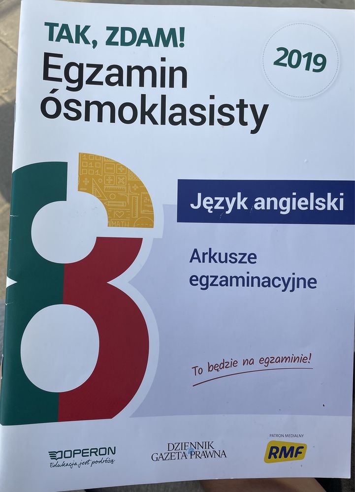 Tak, zdam! Egzamin ósmoklasisty język angielski operon