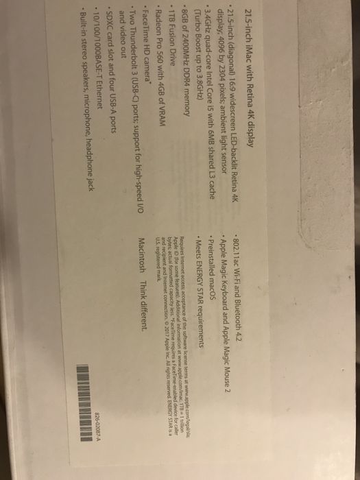 iMac 2017 21.5” 4K 32 GB RAM