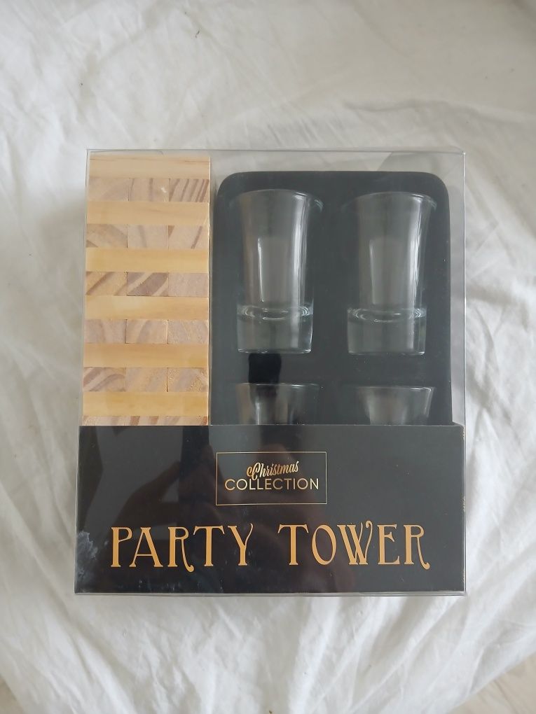 Party tower Gra yenga + kieliszki