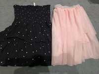 Spódnica spódniczki letnie, wiosenne czarna i różowa
