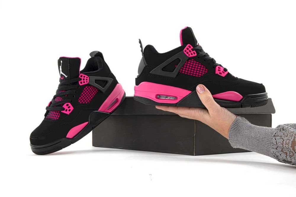 Женские кроссовки Nike Jordan 4 "Retro Neon Pink" Premium. 36-40
