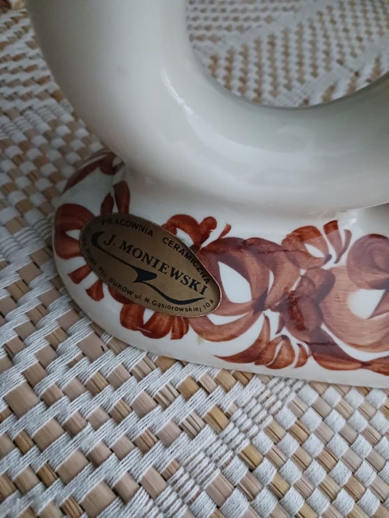 Świecznik ceramiczny  prl