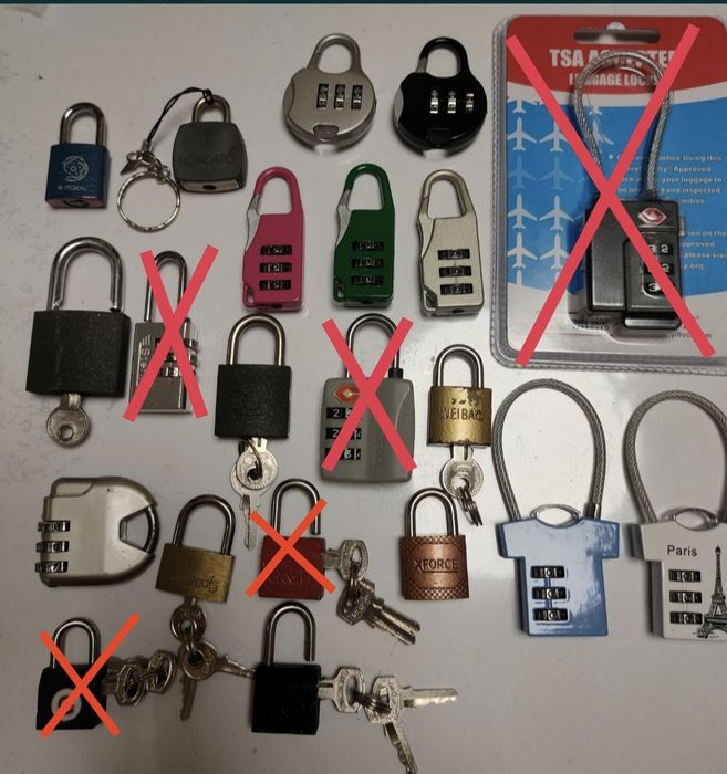 Замки для валіз, бірки,косметички,органайзери,чохли для валіз,ризинки