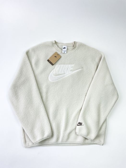 Оригінал! Чоловічий світшот Nike Sherpa білий (XL) Новий з бірками!