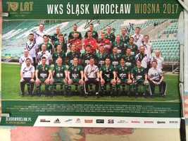WKS Śląsk Wrocław plakat  z autografami piłkarzy