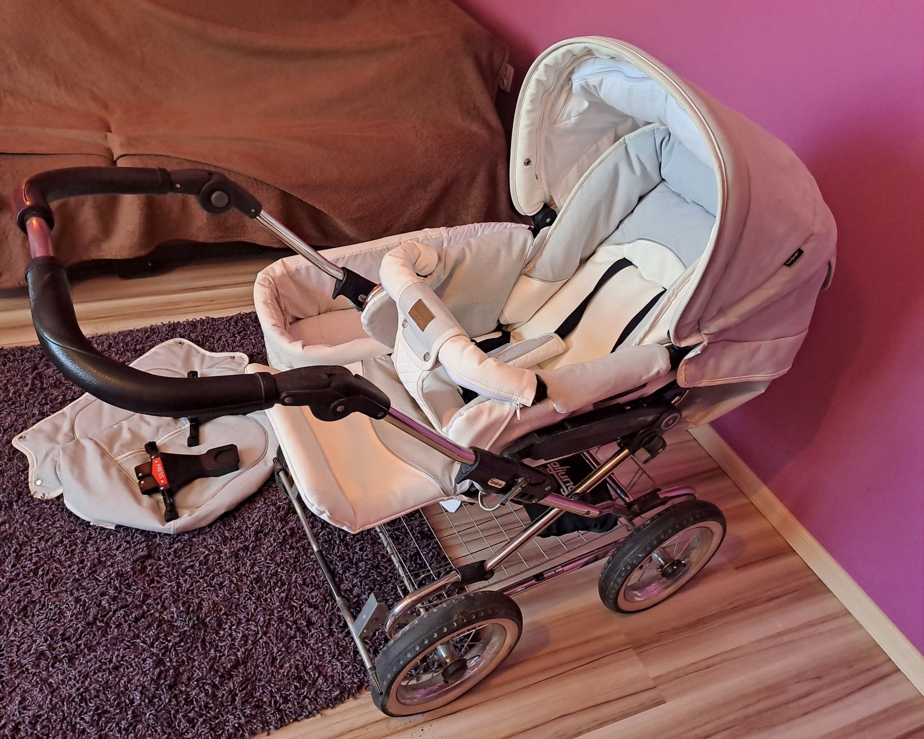 Wózek emaljunga 2 w 1 plus adaptery do fotelika