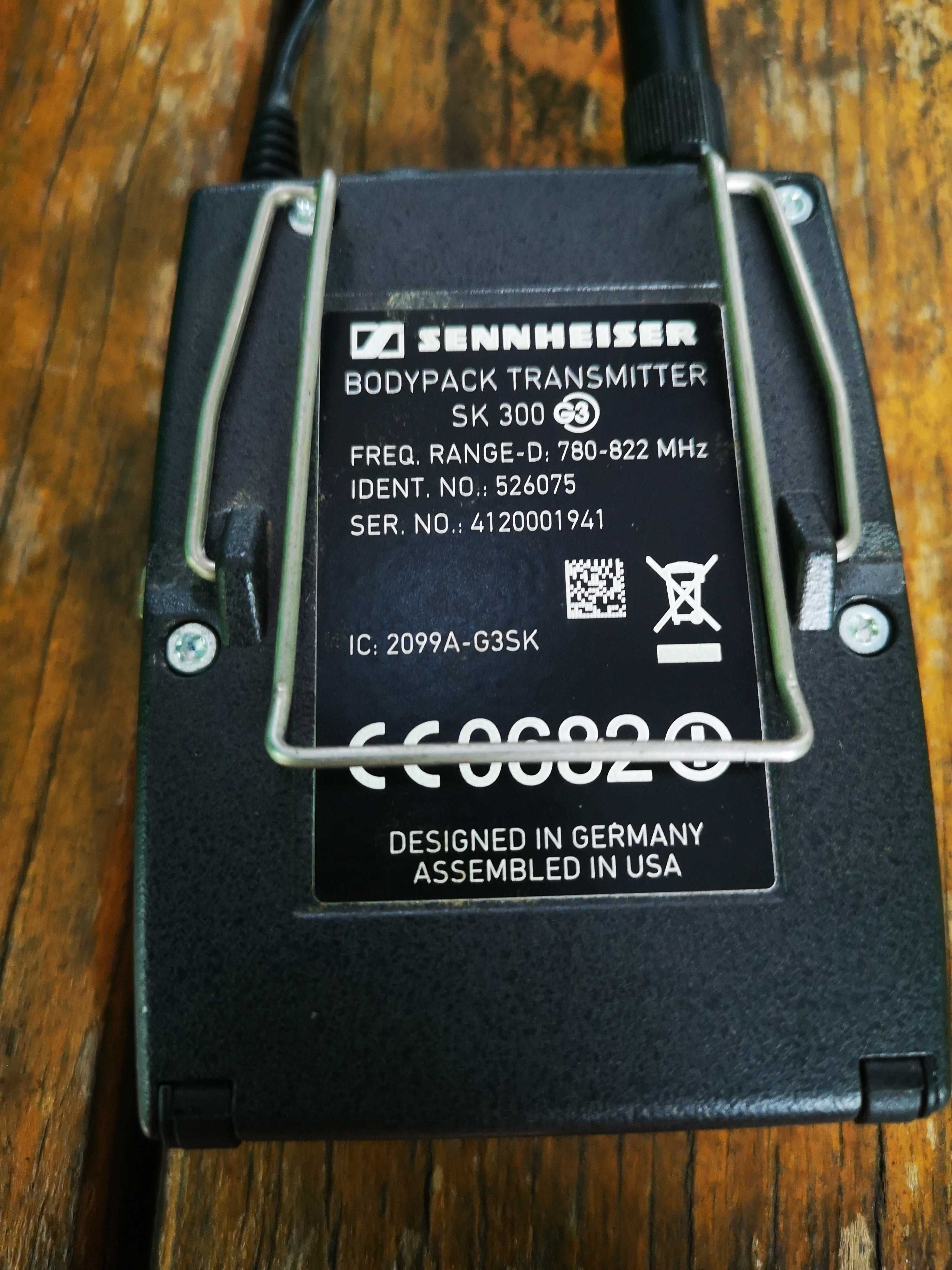 Mikroport mikrofon Sennheiser SK300 EW300 G3 Me 104 L
