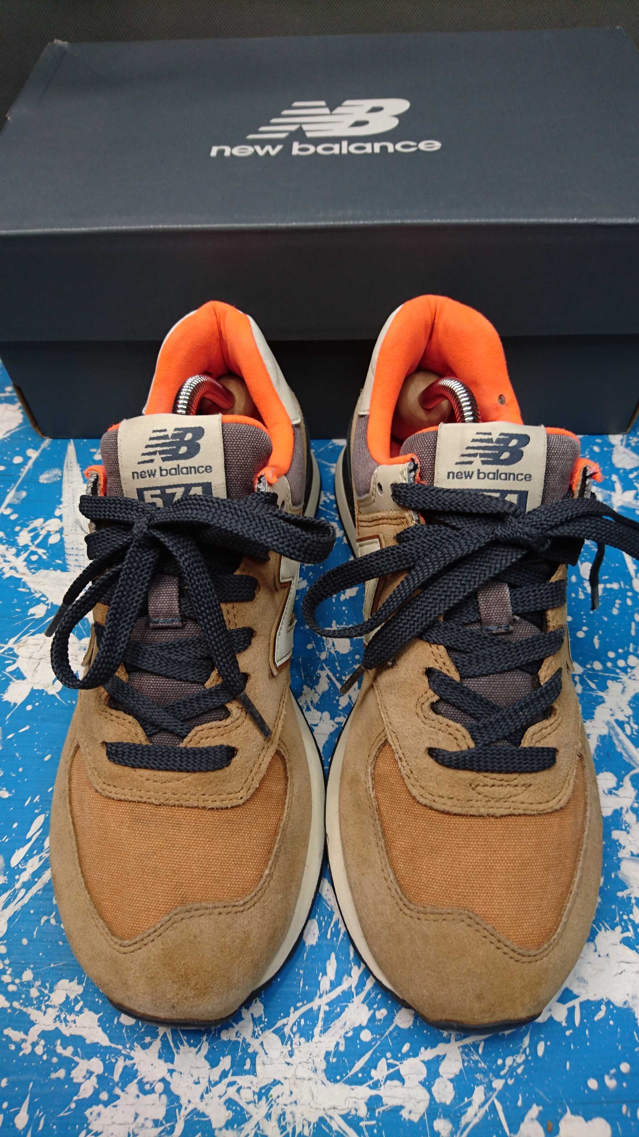 Buty New Balance 574 Hi Viz Beige Dark Navy R.41,5