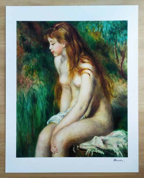 Auguste Renoir reprodukcja grafika "Young Girl Bathing" - Giclee