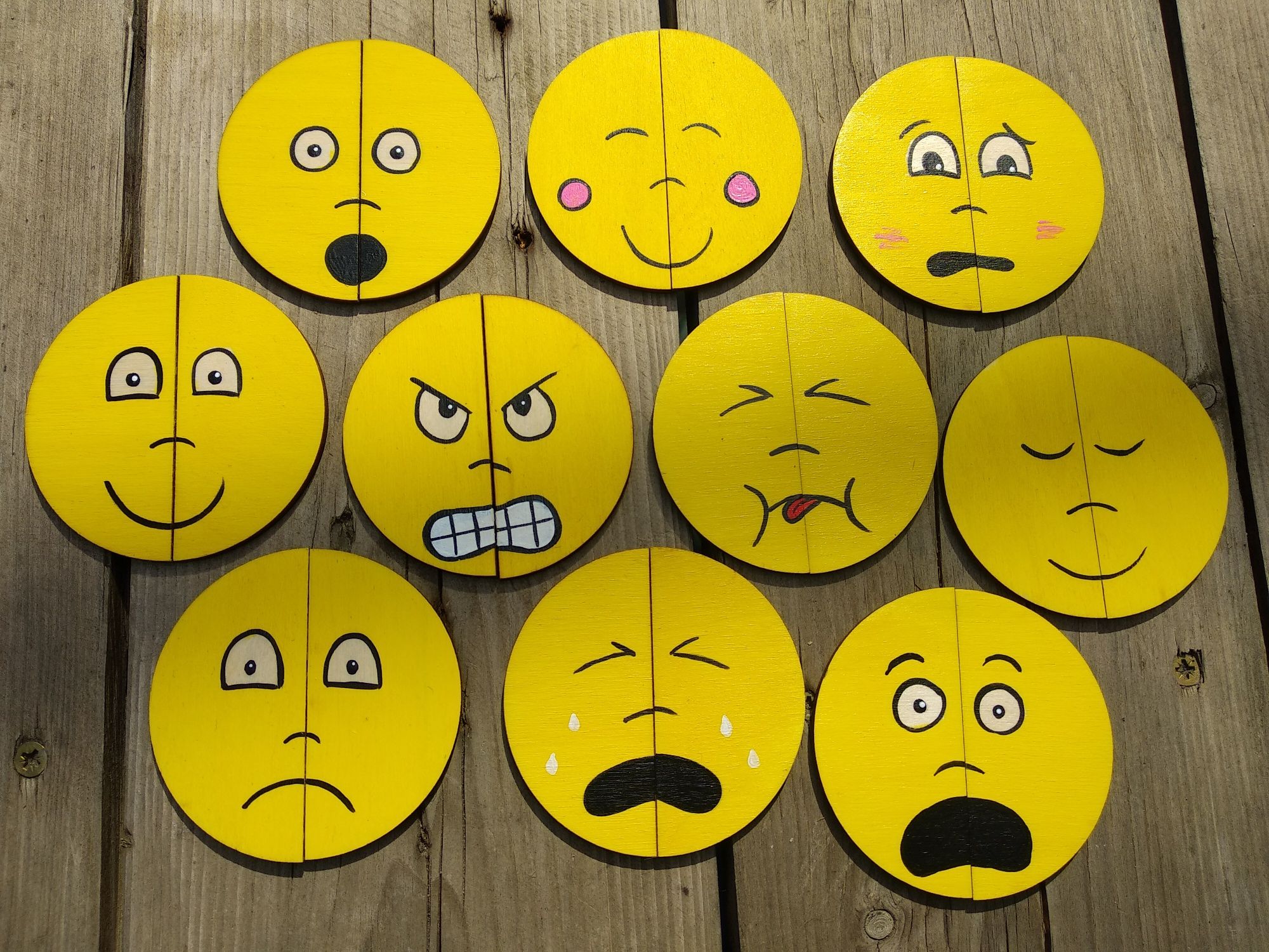 Puzzle emocje, TUS, terapia, pomoce dydaktyczne,
