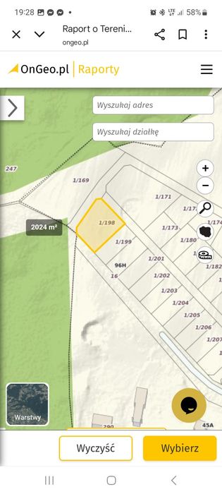 Działka pod zabudowę jednorodzinną lub bliźniak / podział na 2 działki