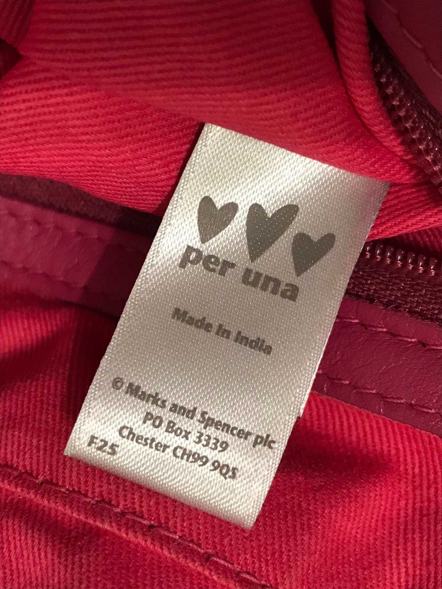 Сумка per una 100% кожаная сумочка Индия фуксия