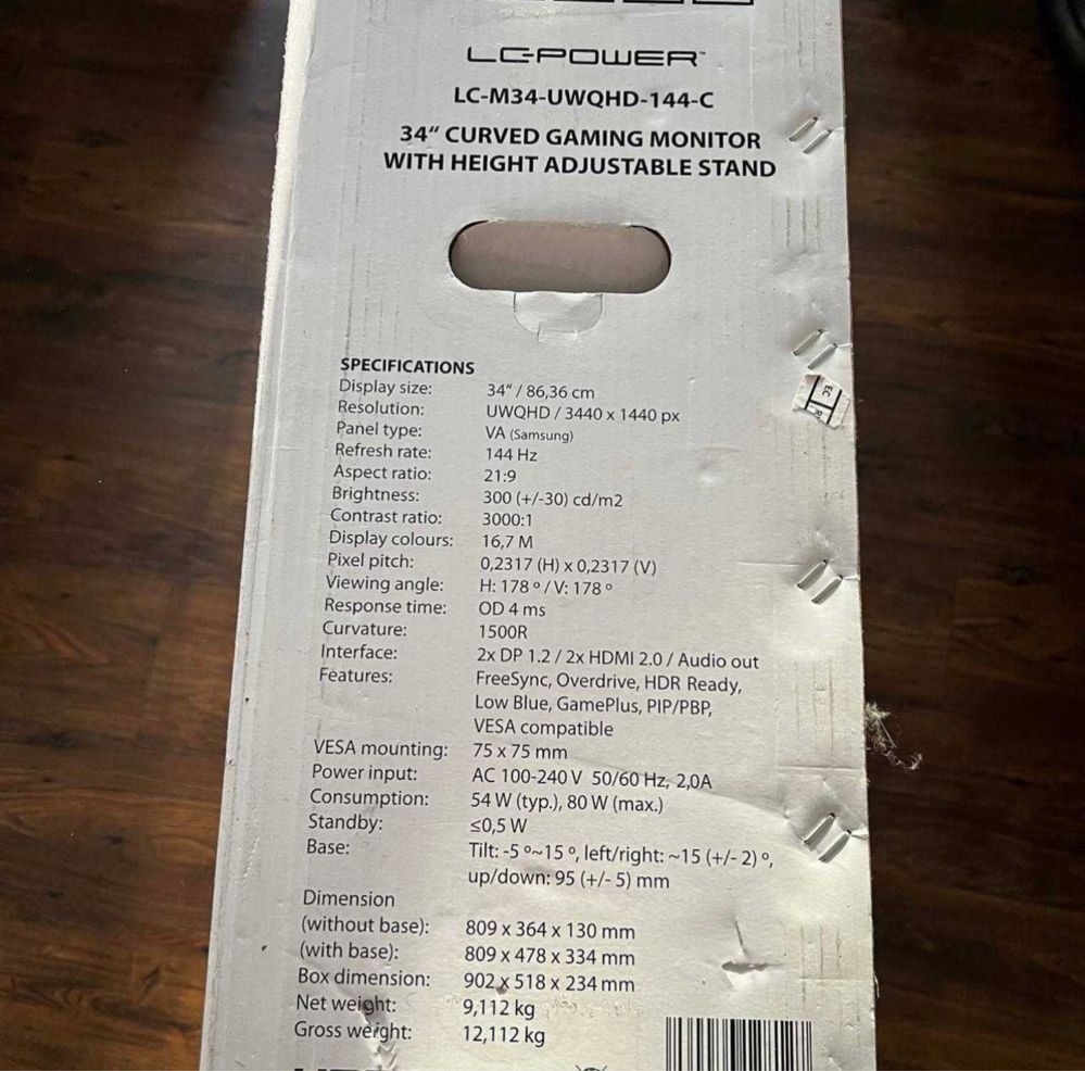 Монитор LC-Power LC-M34-UWQHD-144-C