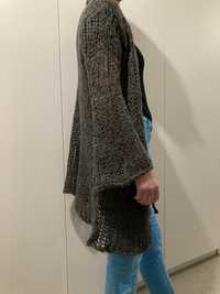 KappAhl sweter rozpinany / narzutka, r. L, z wełną i moherem