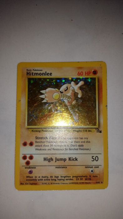 carta pokemon Hitmonlee holo 7/62