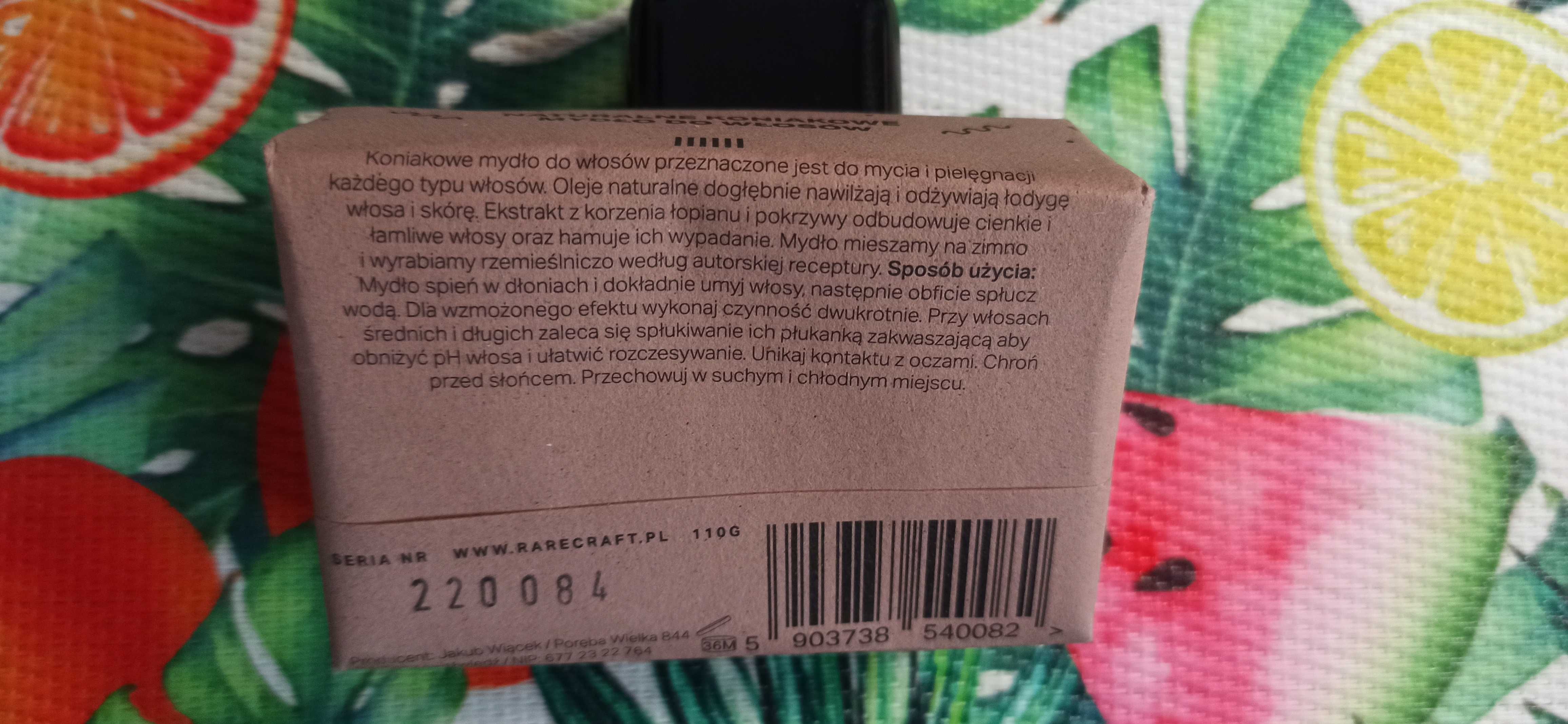RareCraft Koniakowe mydło do włosów 110 g